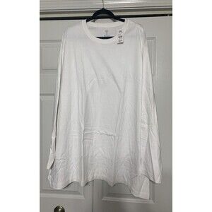 NWT DXL HB Long Sleeve Crew Neck Tee Men's White Size 4XL (NN18)